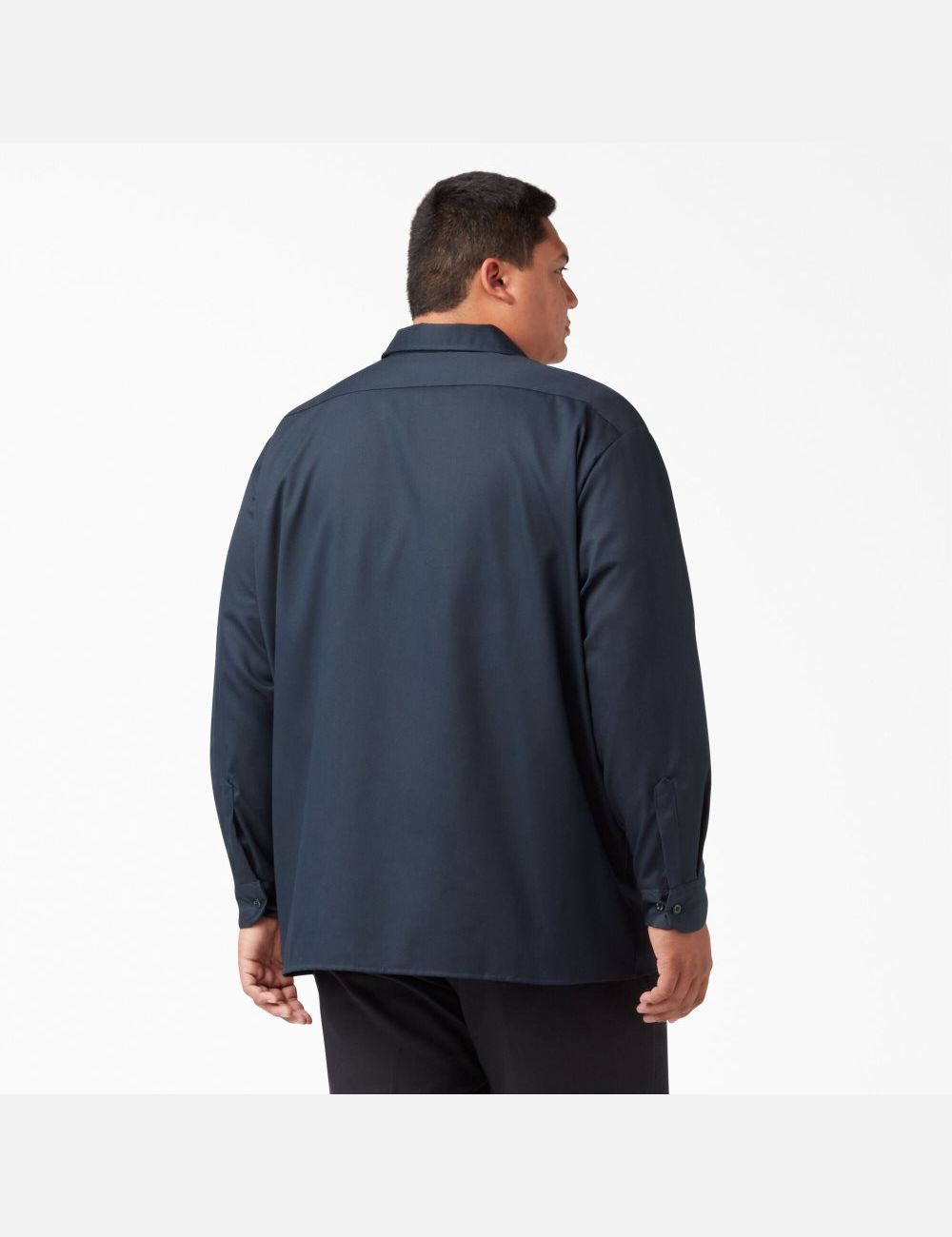 Chemises De Travail Dickies Relaxed Fit Long Sleeve Bleu Marine | 615TCUZSL