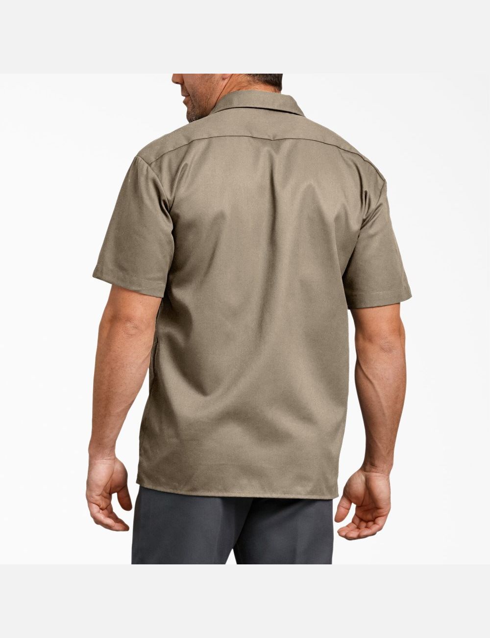 Chemises De Travail Dickies Relaxed Fit Corta Sleeve Marron | 871CHSFRY