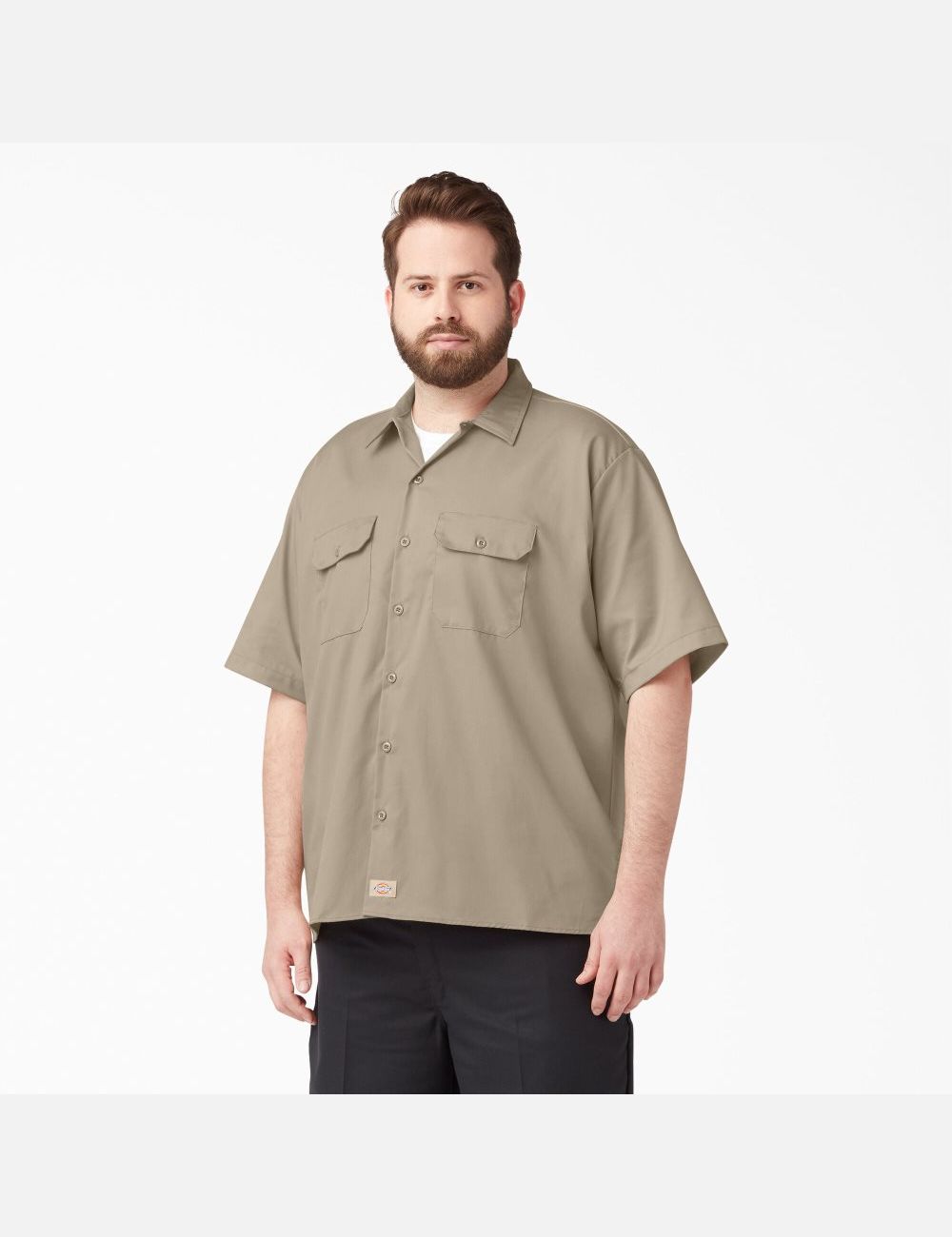 Chemises De Travail Dickies Relaxed Fit Corta Sleeve Marron | 871CHSFRY