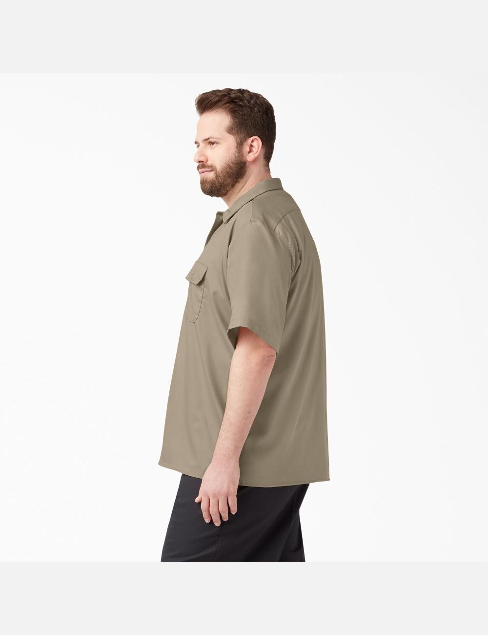 Chemises De Travail Dickies Relaxed Fit Corta Sleeve Marron | 871CHSFRY