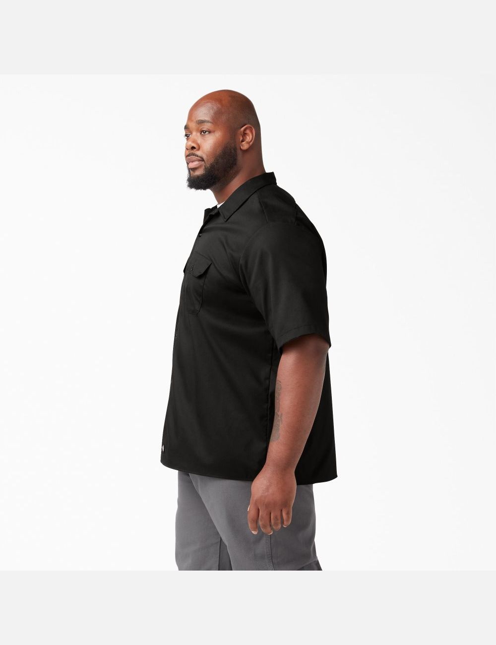 Chemises De Travail Dickies Relaxed Fit Corta Sleeve Noir | 872MZBPTU