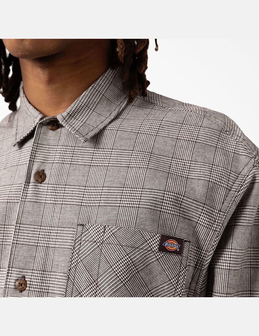 Chemises Dickies Bakerhill Long Sleeve Marron | 691ZSBMIX