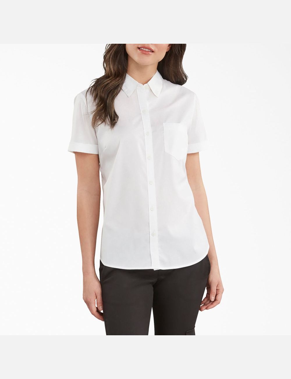 Chemises Dickies Button-Up Blanche | 176YZNTFH