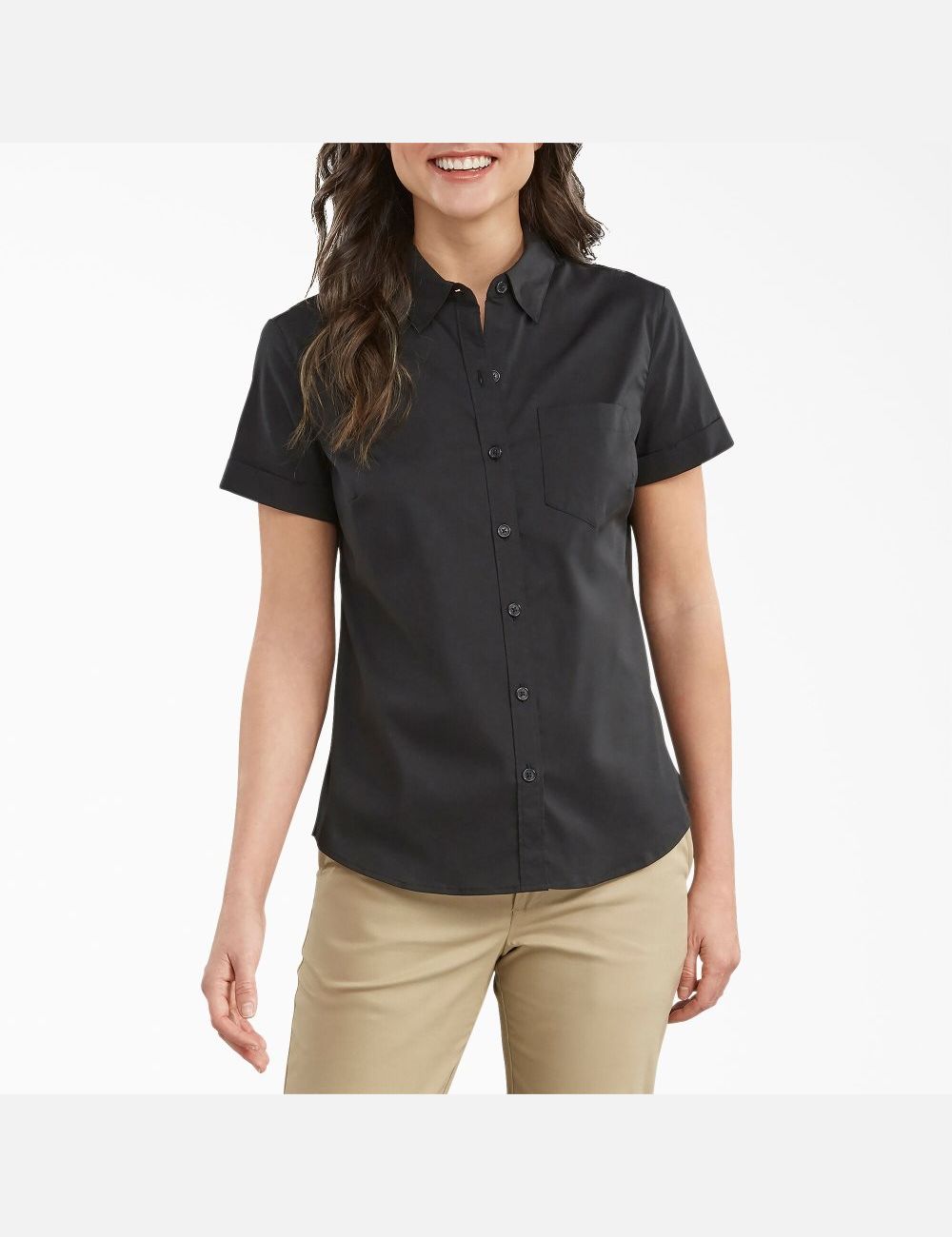 Chemises Dickies Button-Up Noir | 740JLHKMS