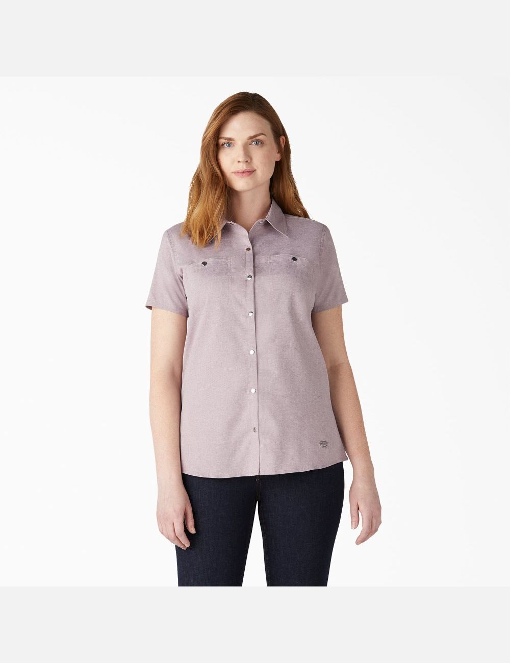 Chemises Dickies Cooling Corta Sleeve Travail Violette | 358XEQGKL