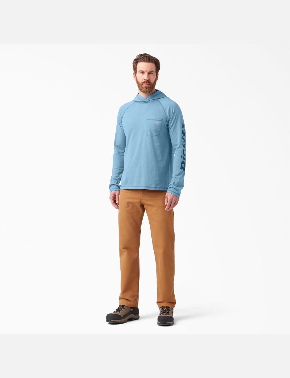 Chemises Dickies Cooling Performance Long Sleeve Sun Bleu | 291NMRKIV