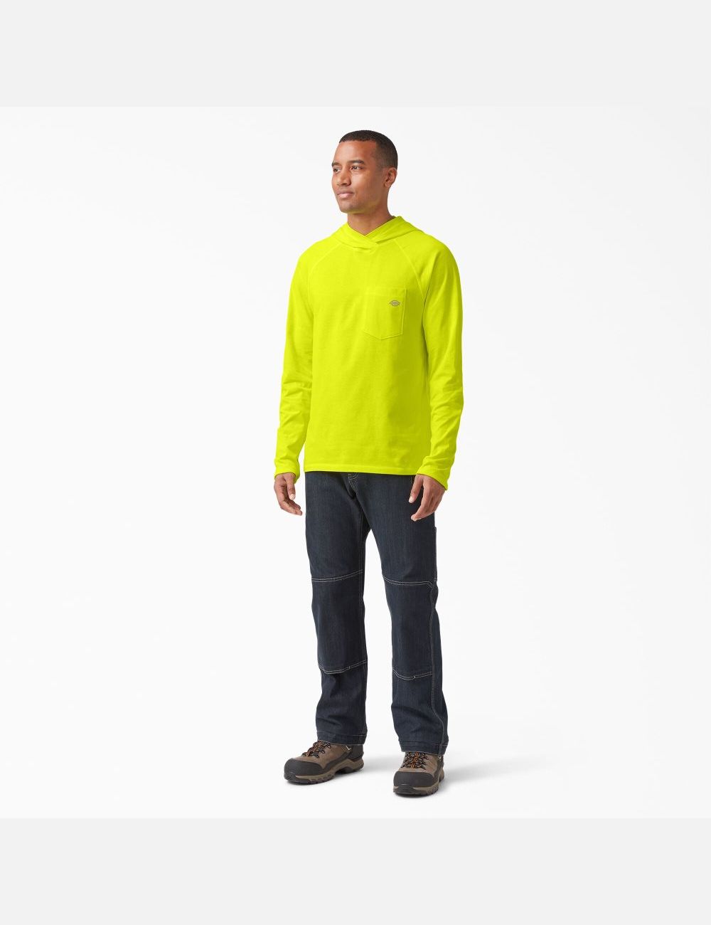 Chemises Dickies Cooling Performance Long Sleeve Sun Jaune Clair | 879JXEUNS