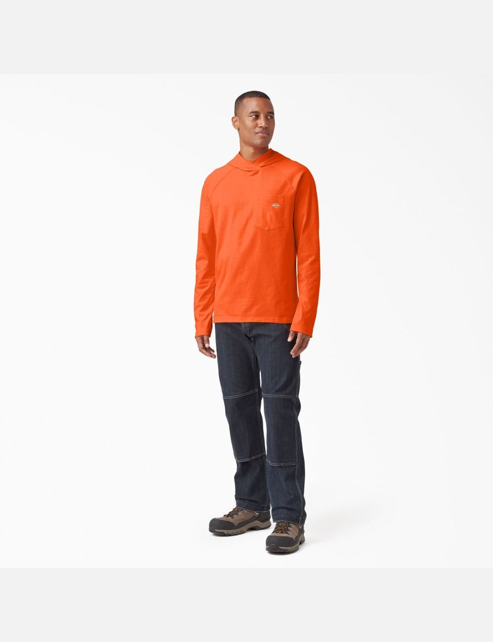 Chemises Dickies Cooling Performance Long Sleeve Sun Orange Clair | 907ISCEQA