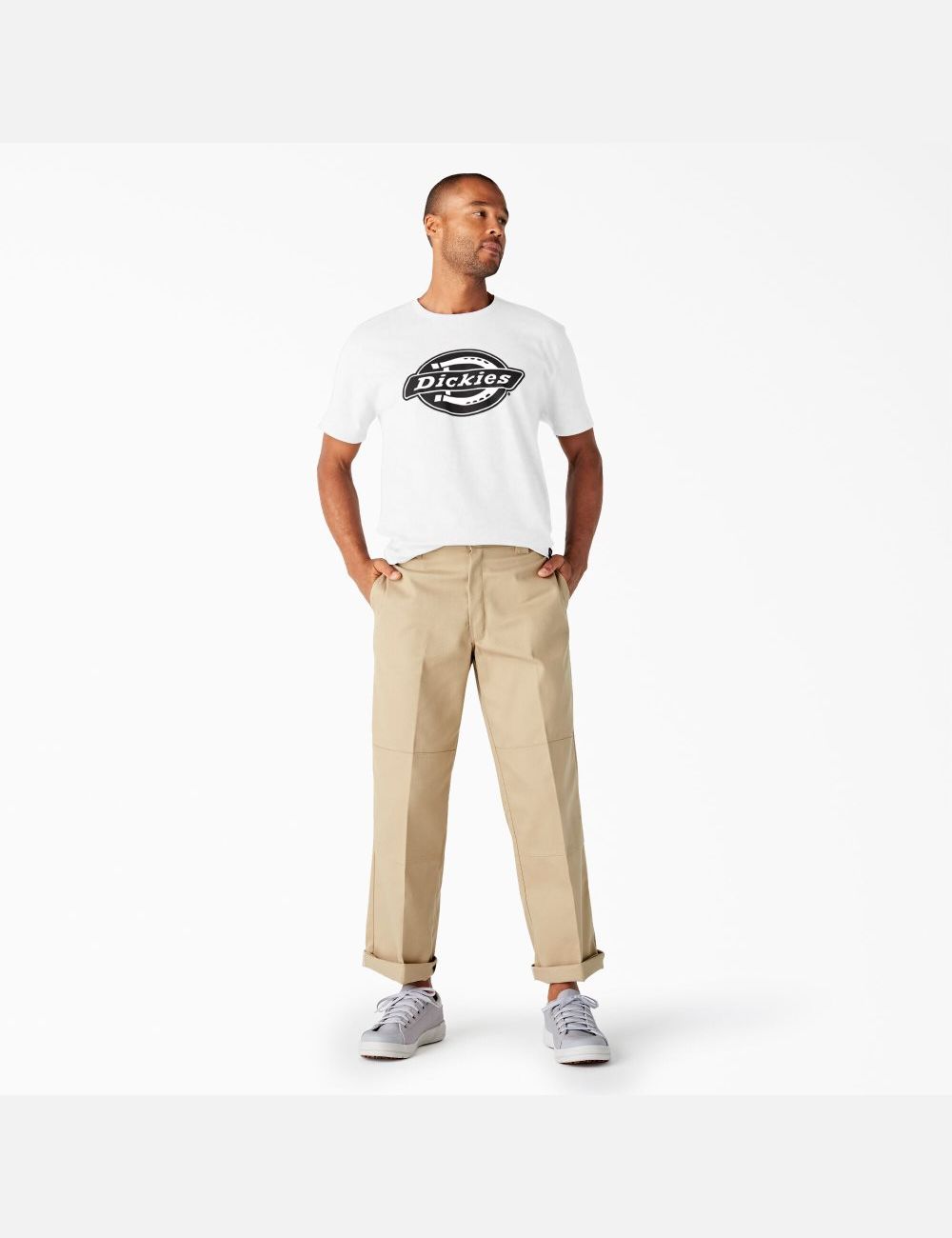 Chemises Dickies Corta Sleeve Relaxed Fit Graphique Blanche | 798TIOVKG