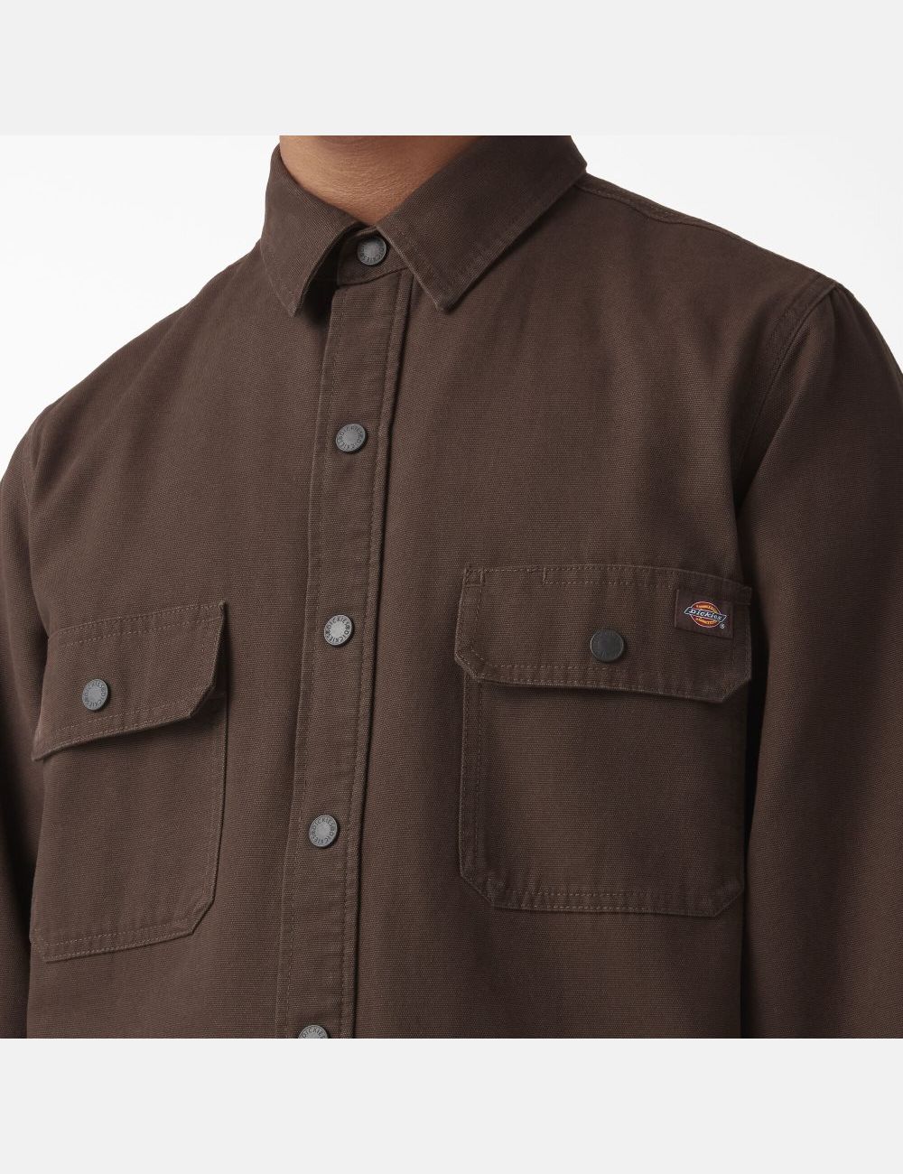 Chemises Dickies Duck Flannel-Doublée Chocolat Marron | 189JMFBUO