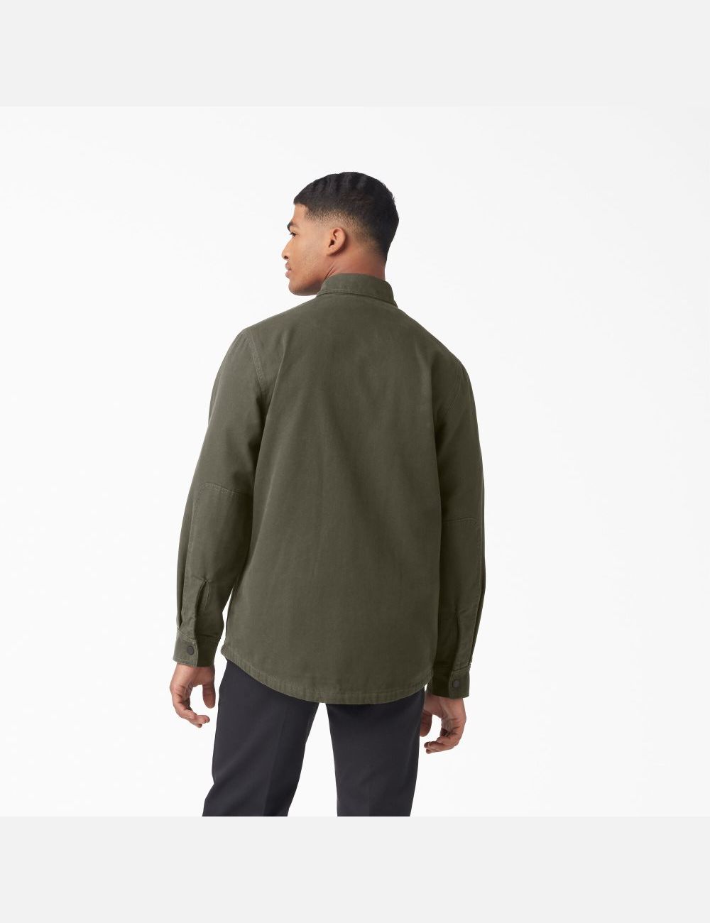 Chemises Dickies Duck Flannel-Doublée Vert | 037SJKGUY