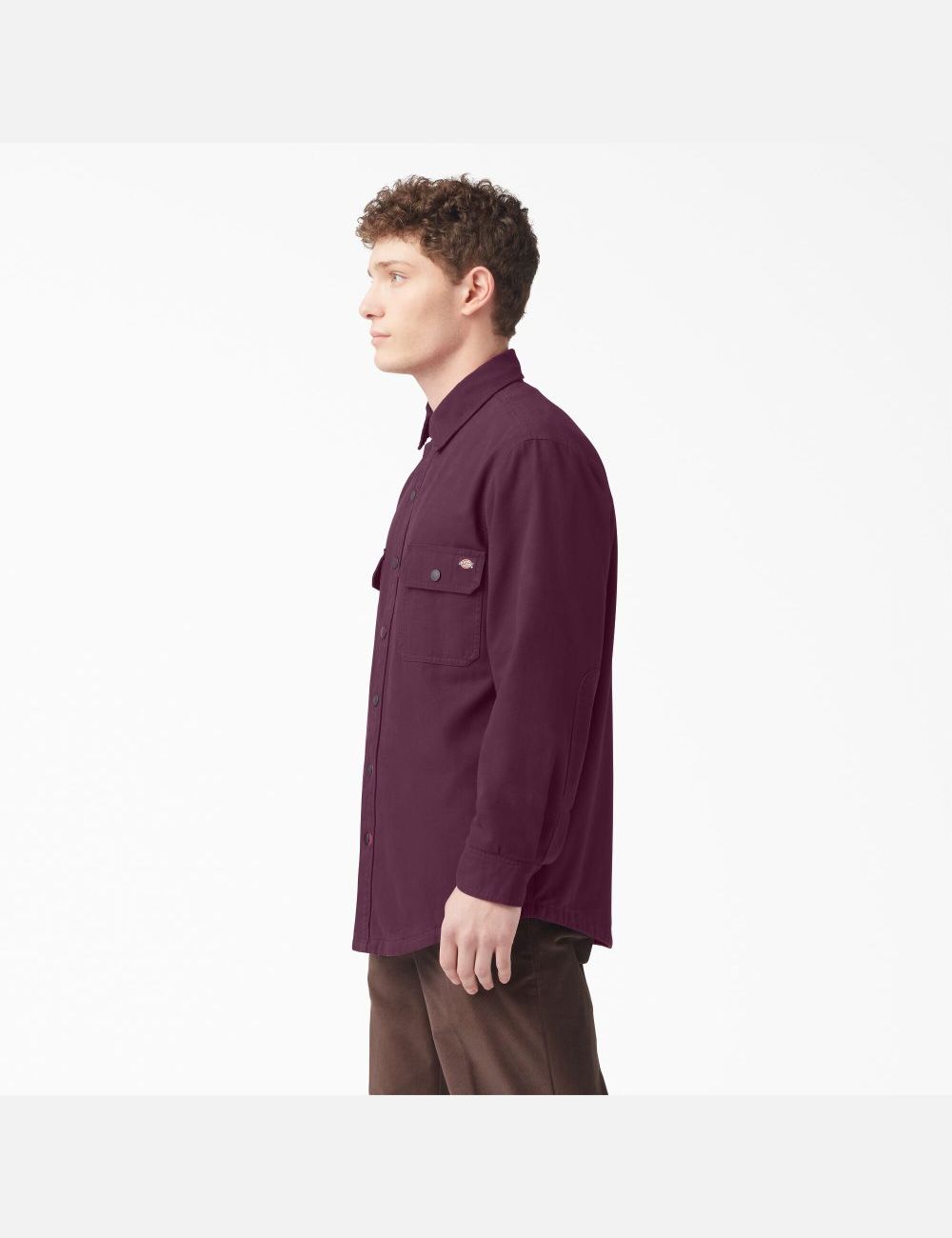 Chemises Dickies Duck Flannel-Doublée Violette Bordeaux | 059PXVMEB