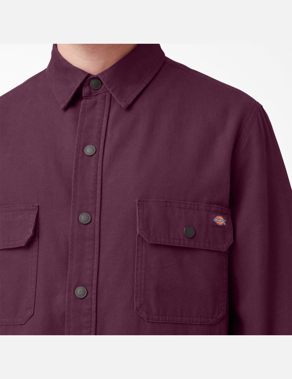 Chemises Dickies Duck Flannel-Doublée Violette Bordeaux | 059PXVMEB