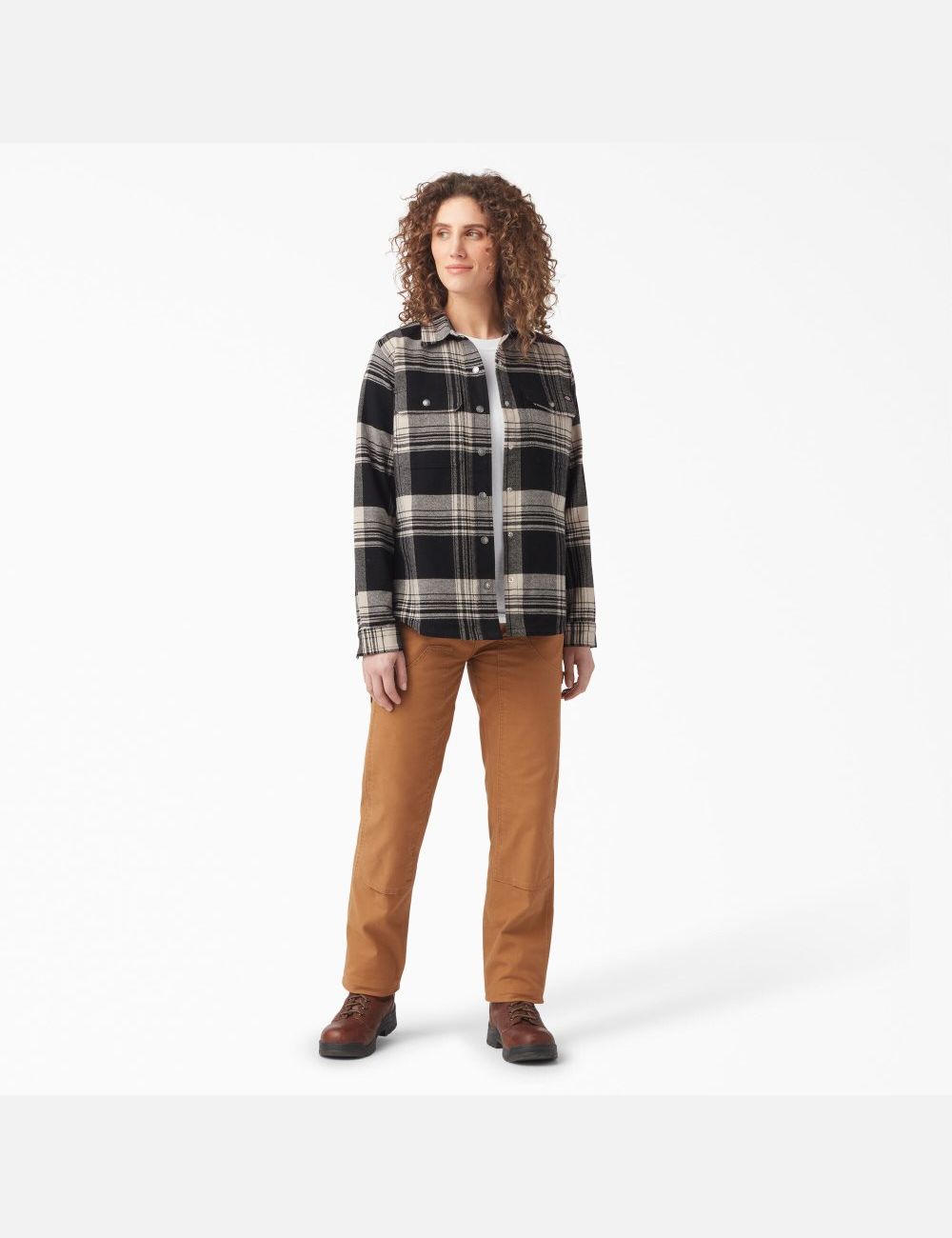 Chemises Dickies DuraTech Renegade Flannel Beige Noir | 075MIRNGY