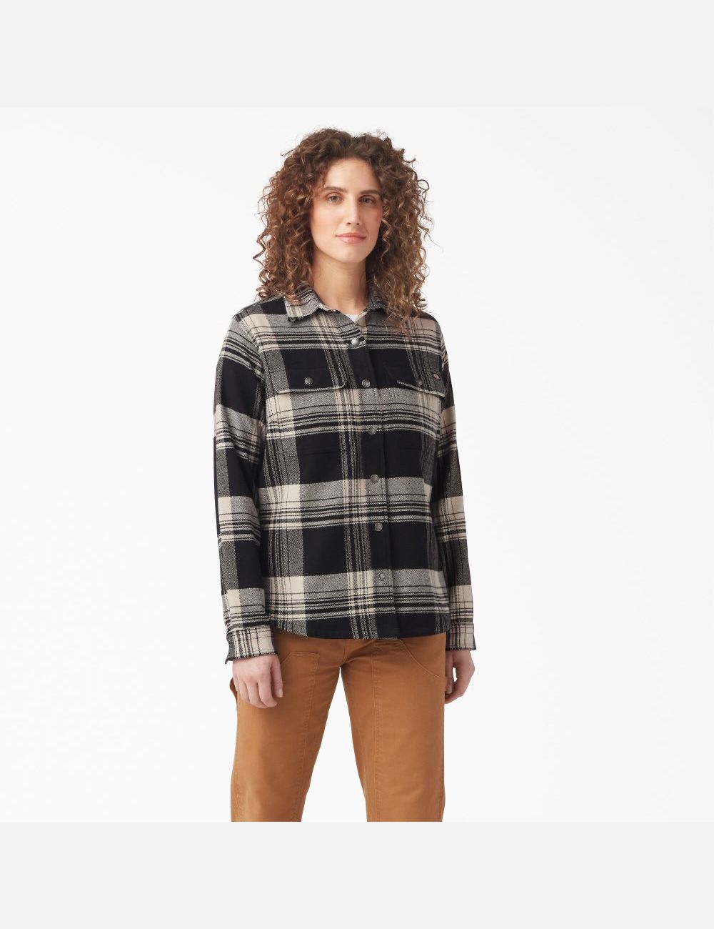 Chemises Dickies DuraTech Renegade Flannel Beige Noir | 075MIRNGY