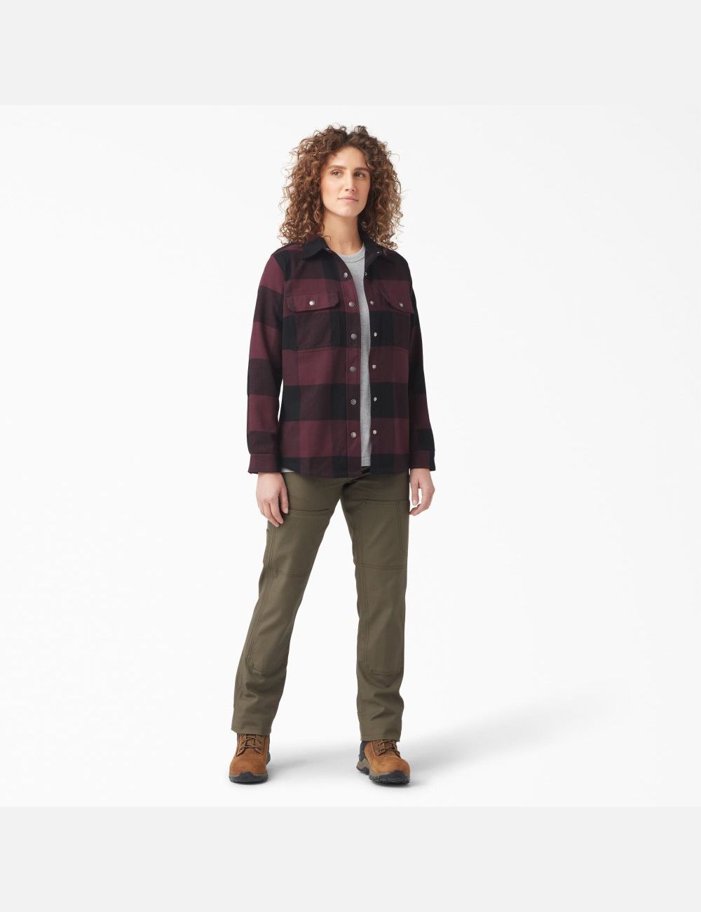 Chemises Dickies DuraTech Renegade Flannel Bordeaux | 160EDBSZQ