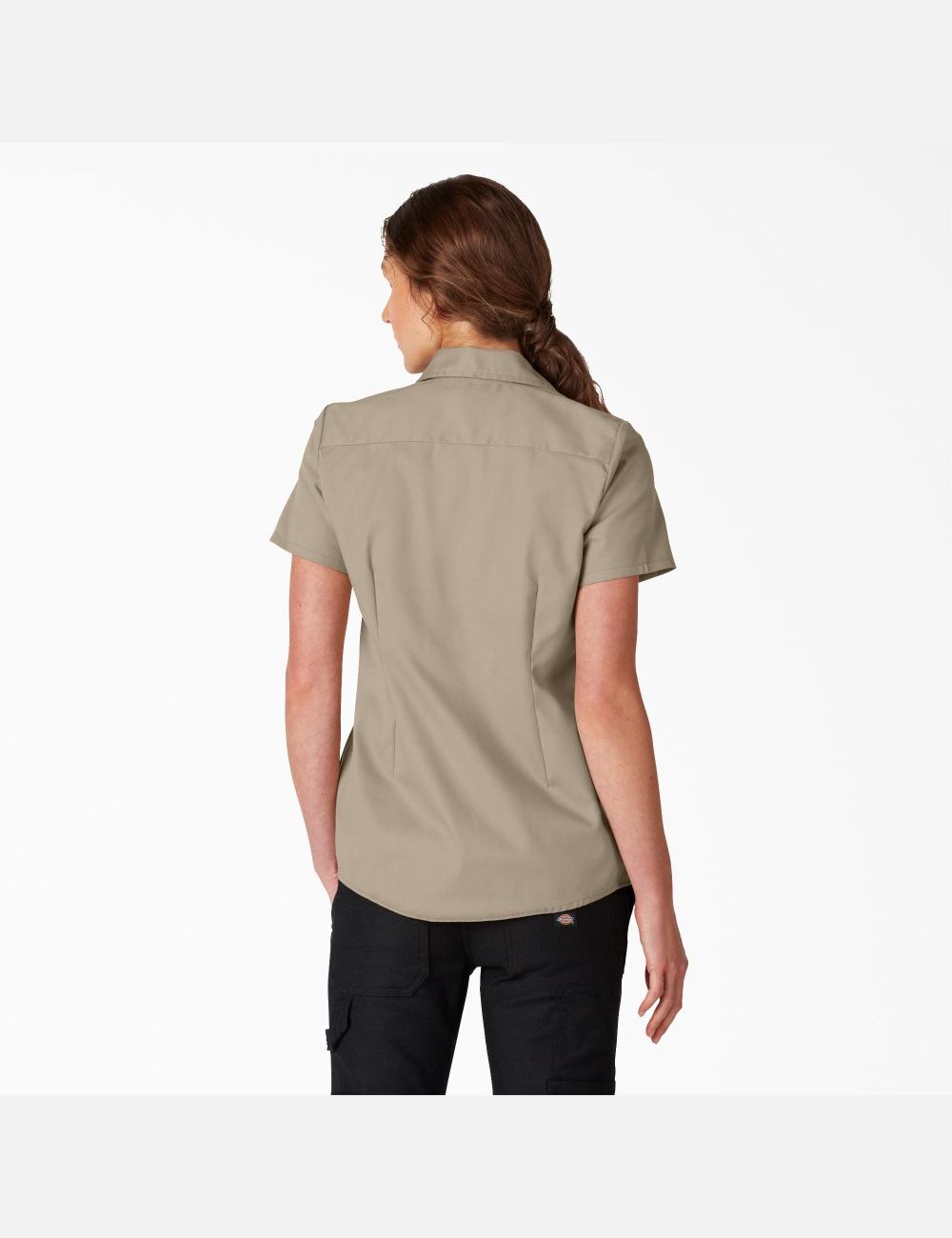 Chemises Dickies FLEX Corta Sleeve Travail Marron | 627TEKOYW