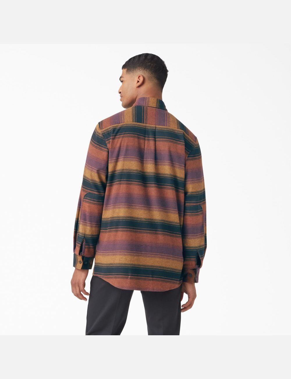 Chemises Dickies FLEX Regular Fit Flannel Bordeaux Stripes | 063AJEOFY