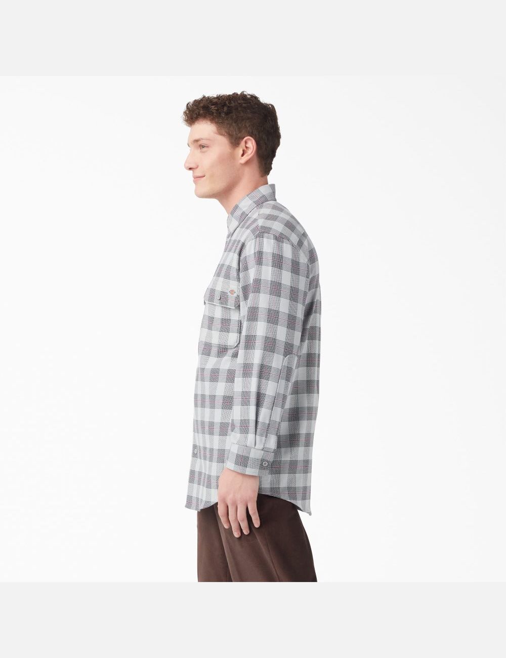 Chemises Dickies FLEX Regular Fit Flannel Grise | 345SZOKIY