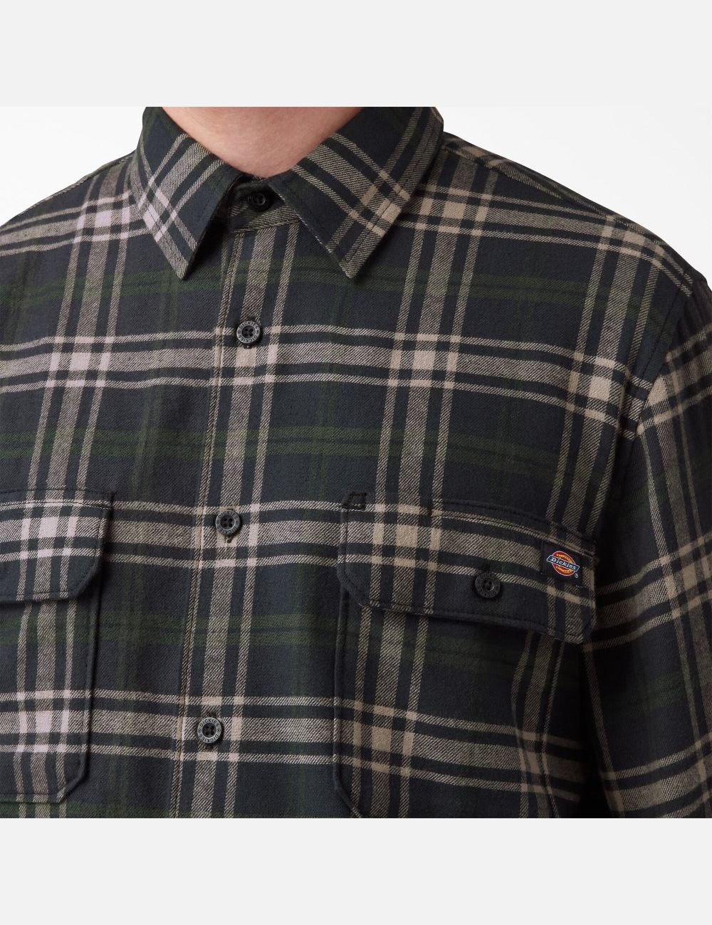 Chemises Dickies FLEX Regular Fit Flannel Vert Noir | 961EJSXUI