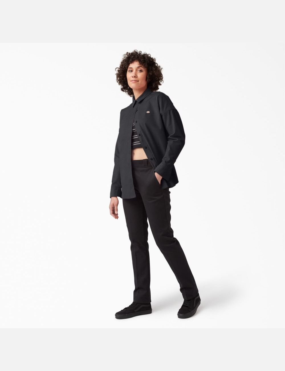 Chemises Dickies Halleyville Oversized Corduroy Noir | 831BNFAXG