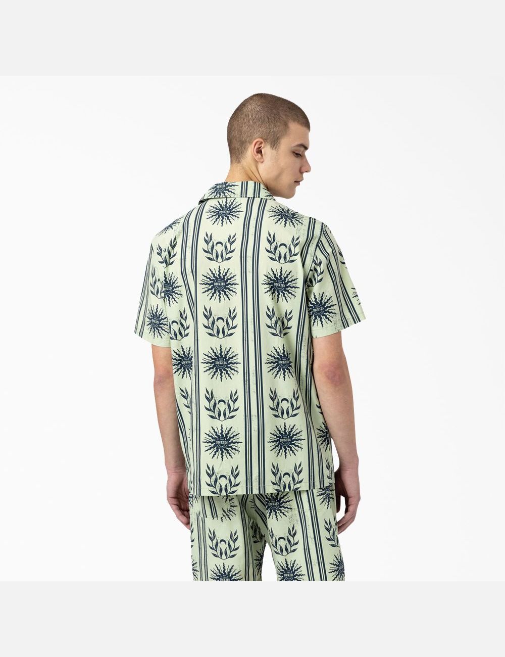 Chemises Dickies Kelso Summer Pattern Corta Sleeve Vert | 367OMBNYG