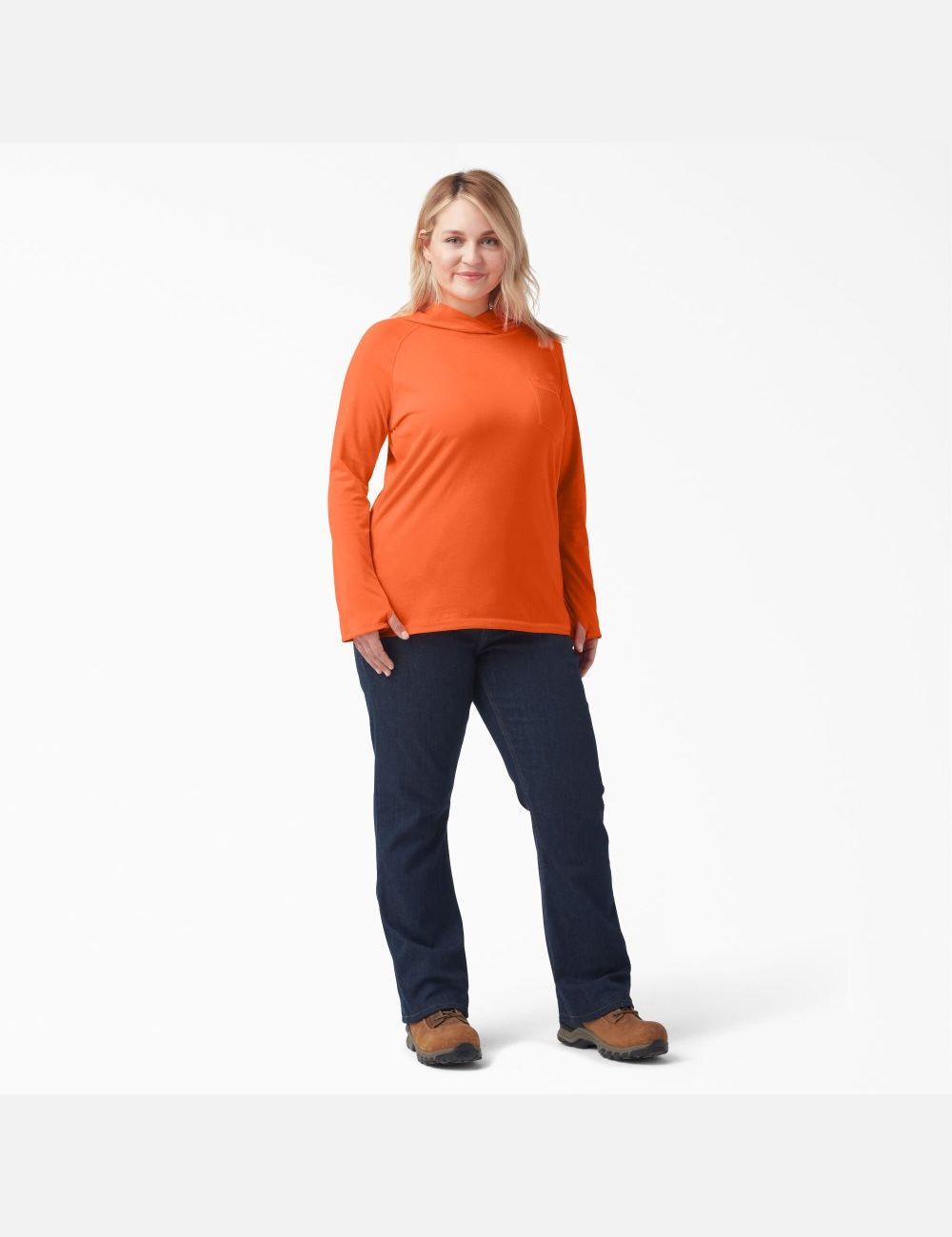 Chemises Dickies Plus Cooling Performance Sun Orange Clair | 218LYGJRB