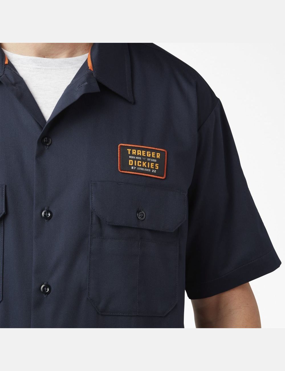 Chemises Dickies Traeger x Ultimate Grilling Bleu Marine | 237UATLVJ