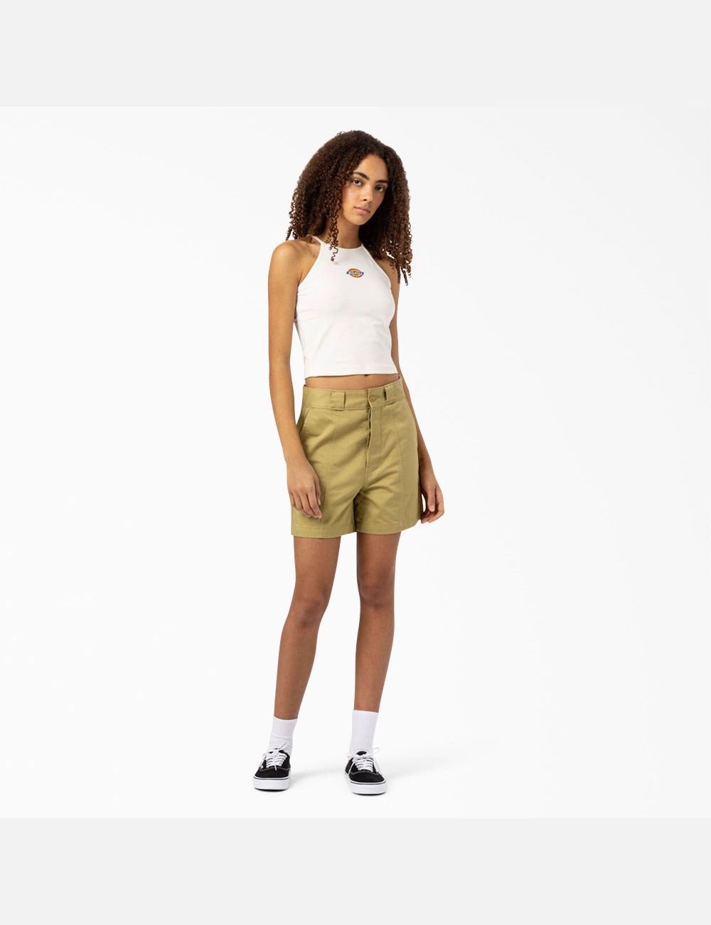 Debardeur Dickies Chain Lake Cropped Beige | 321HRKELM