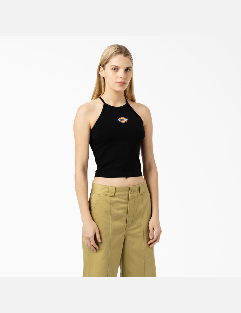 Debardeur Dickies Chain Lake Cropped Noir | 028OHWLKE