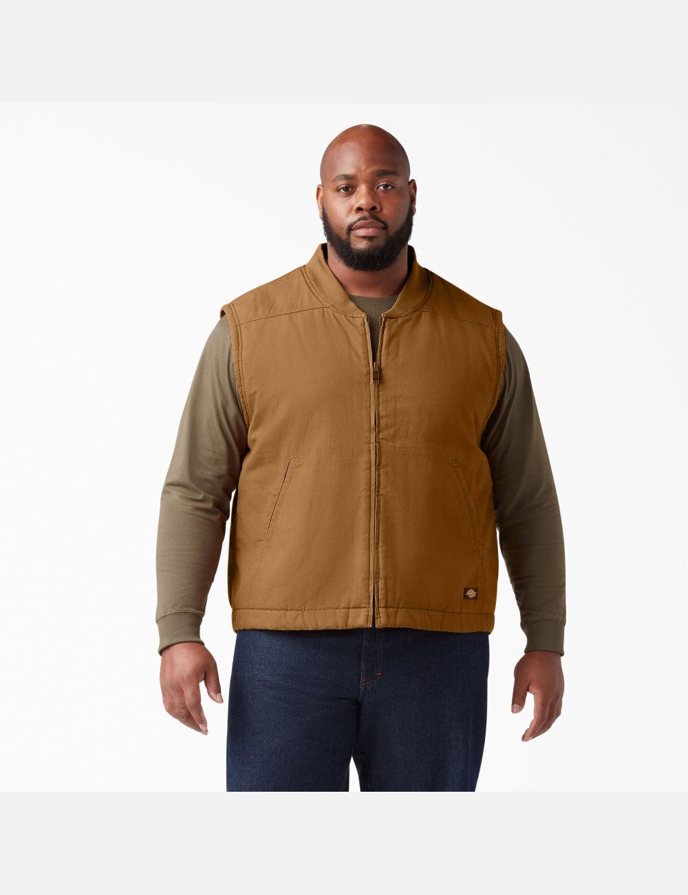 Gilet Dickies High Pile Fleece Doublée Duck Marron | 452PXCDBU