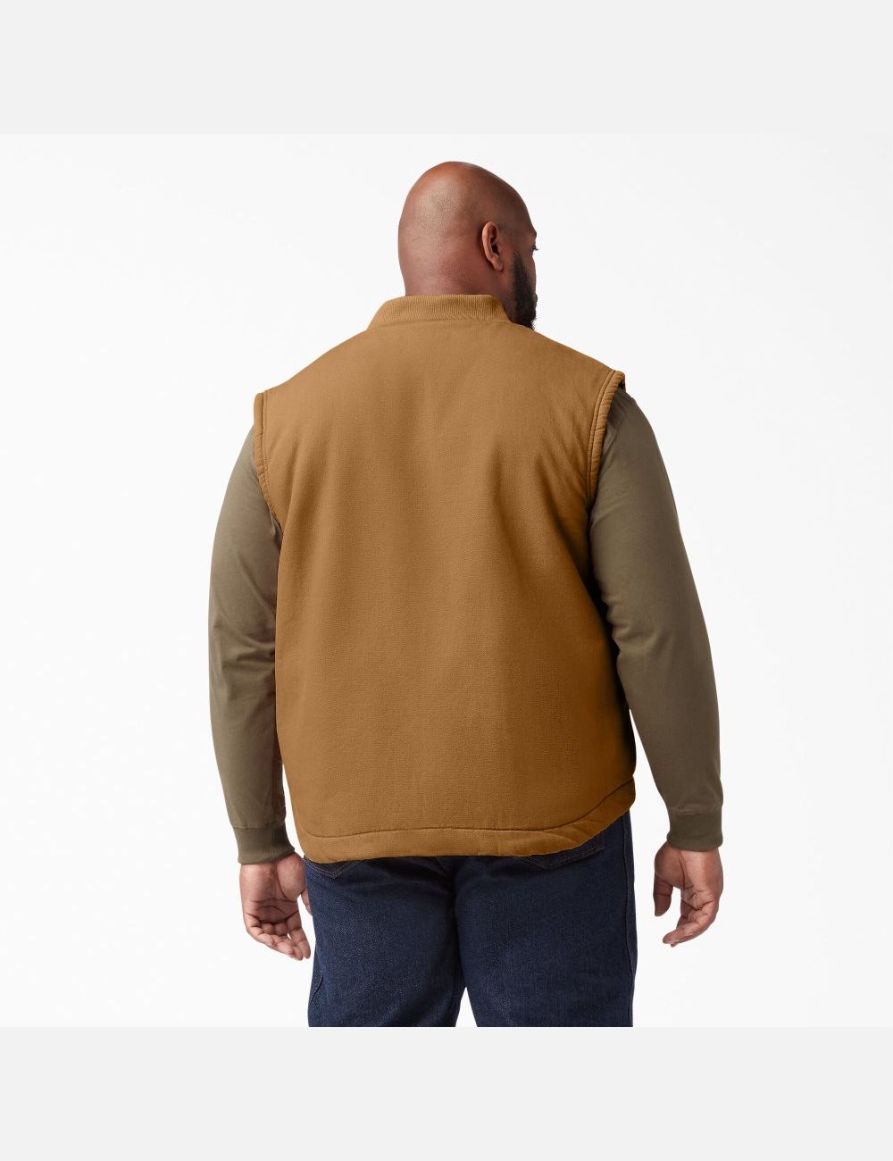 Gilet Dickies High Pile Fleece Doublée Duck Marron | 452PXCDBU