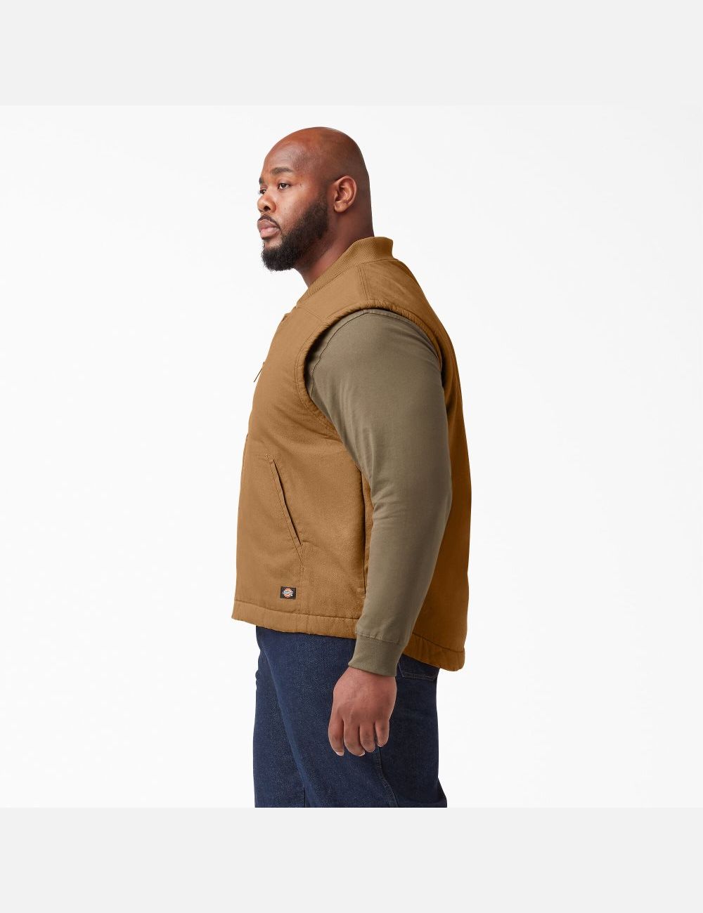 Gilet Dickies High Pile Fleece Doublée Duck Marron | 452PXCDBU