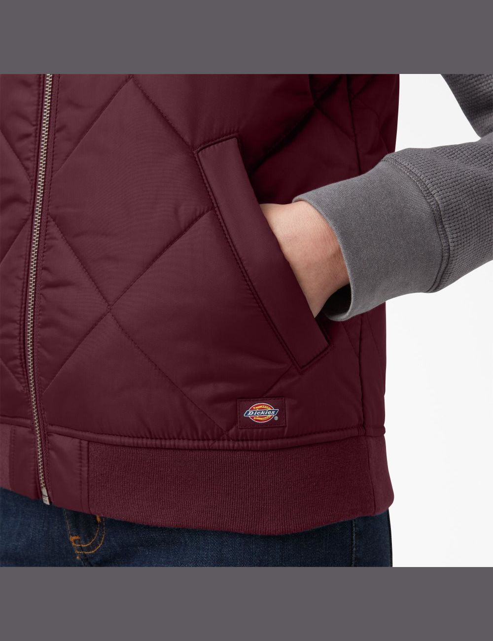 Gilet Dickies Matelassé Bordeaux | 129TIFADY