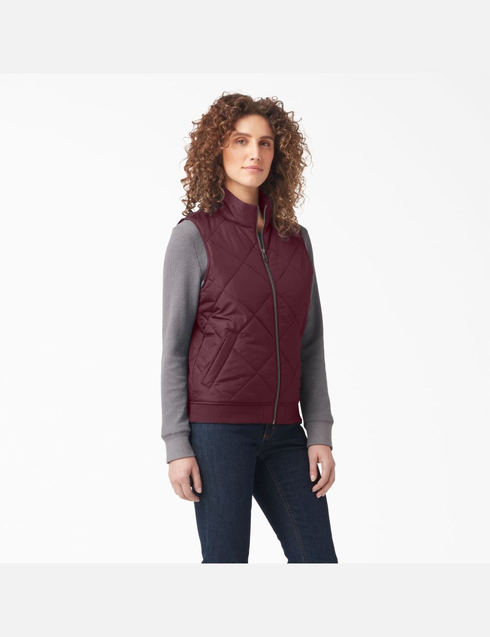 Gilet Dickies Matelassé Bordeaux | 129TIFADY