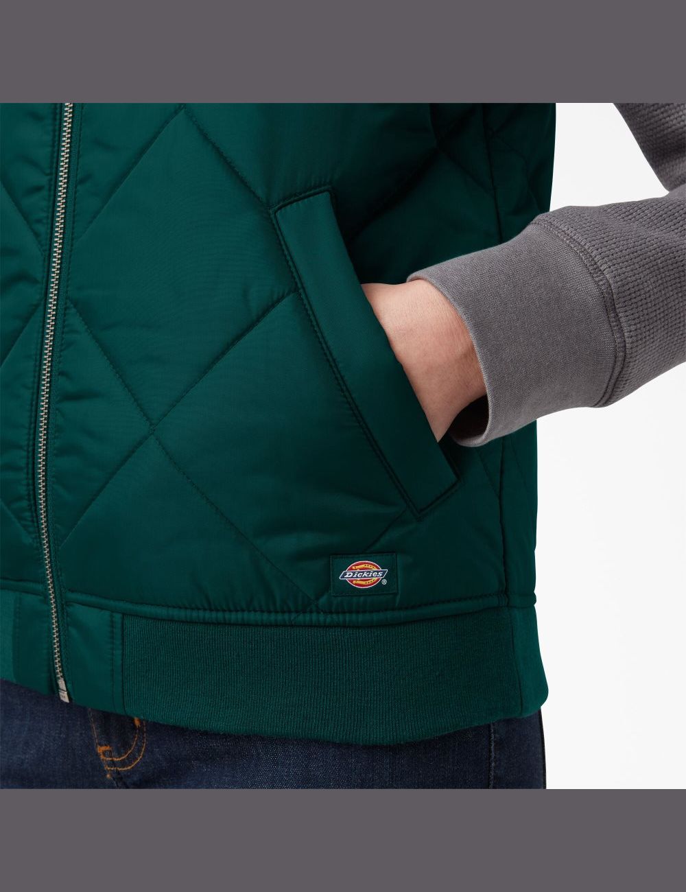 Gilet Dickies Matelassé Vert | 841BKHRAS