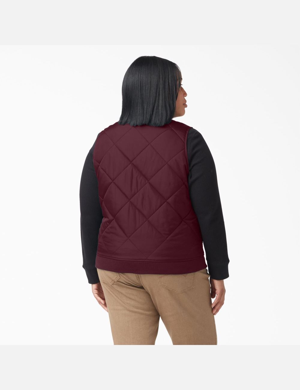 Gilet Dickies Plus Matelassé Bordeaux | 651GRUISF