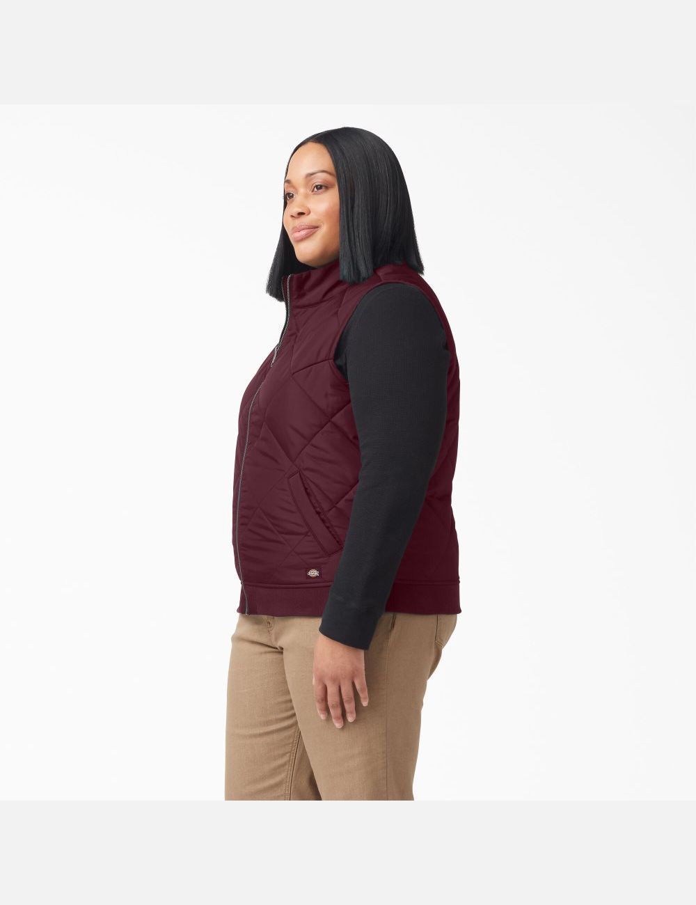 Gilet Dickies Plus Matelassé Bordeaux | 651GRUISF