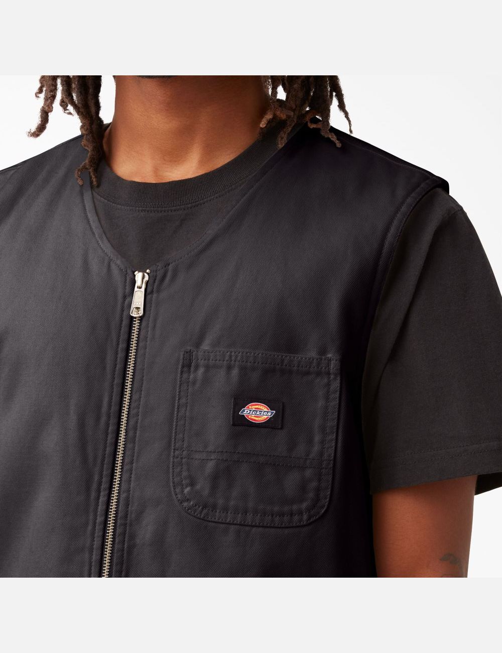 Gilet Dickies Stonewashed Duck Carpenter Noir | 107XCSKQP