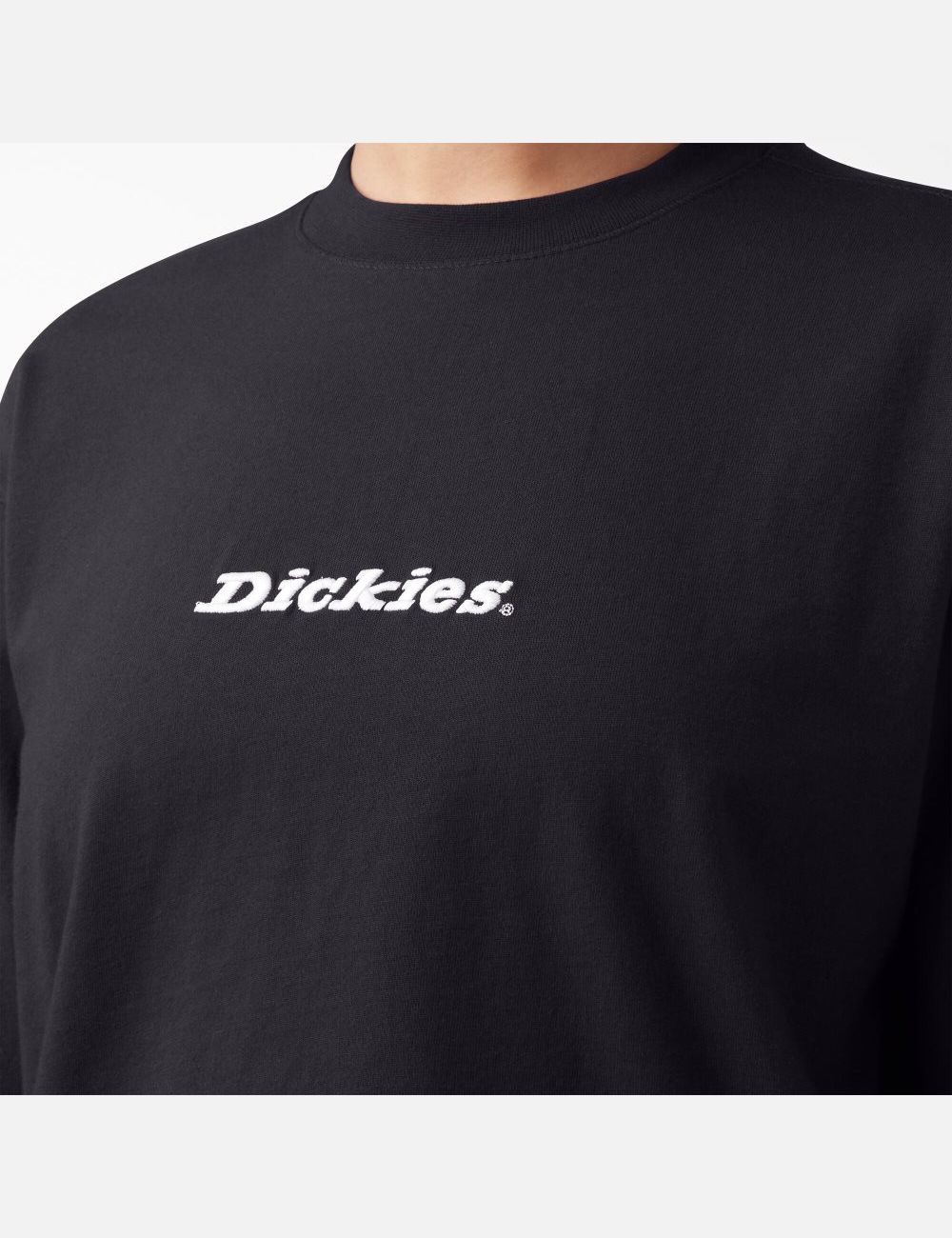 Hauts Courts Dickies Long Sleeve Script Logo Noir | 147OVFQJB