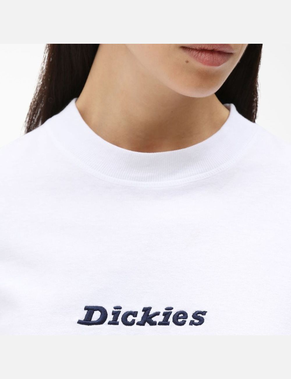 Hauts Courts Dickies Long Sleeve Script Logo Blanche | 719TAUDSW