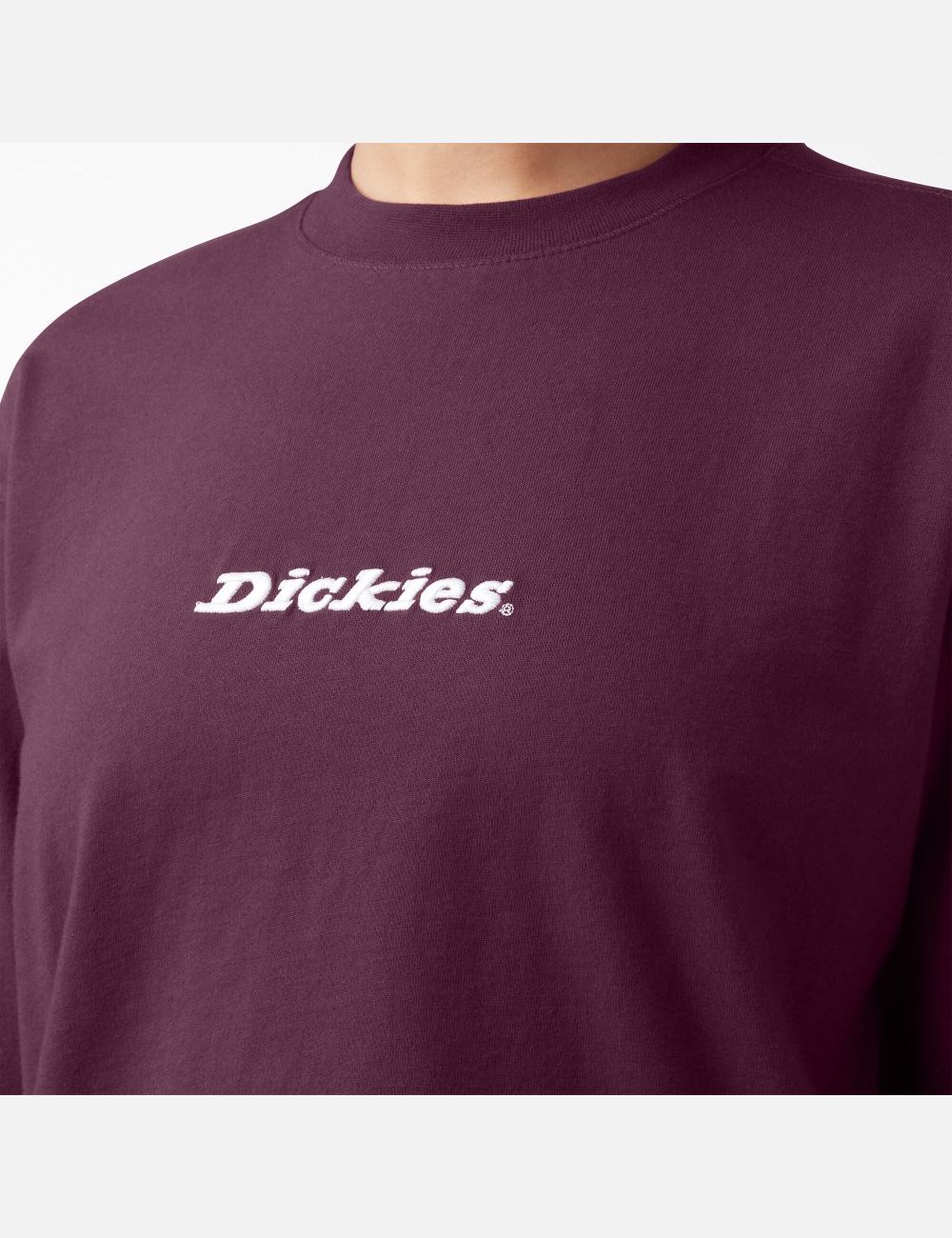 Hauts Courts Dickies Long Sleeve Script Logo Violette Bordeaux | 903QHCMZW