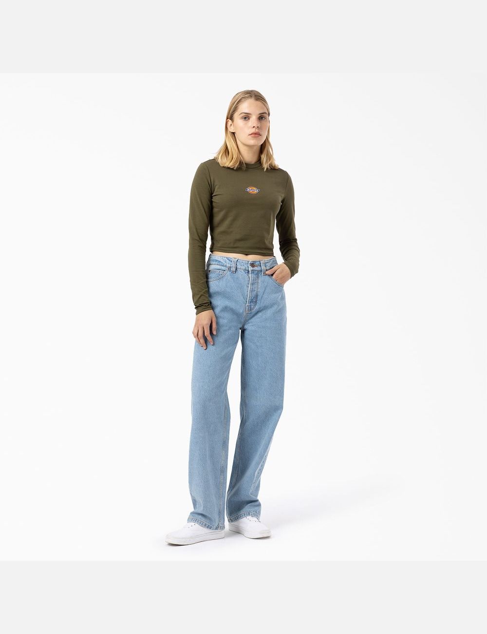 Hauts Courts Dickies Maple Valley Long Sleeve Vert | 731AQUIMS