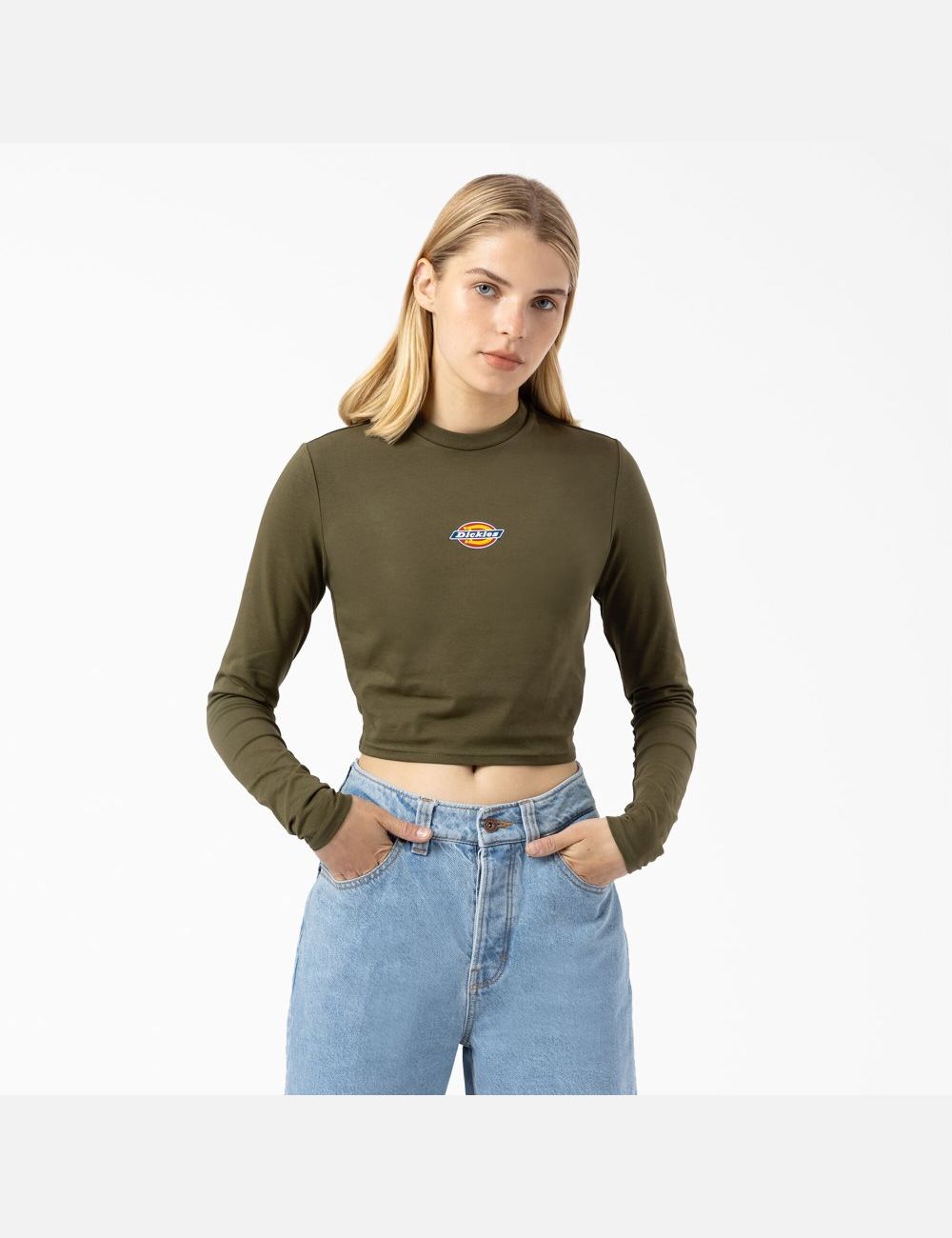 Hauts Courts Dickies Maple Valley Long Sleeve Vert | 731AQUIMS