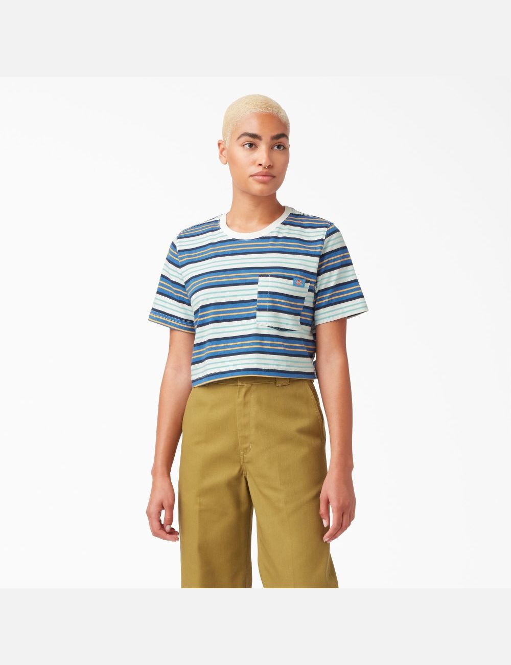 Hauts Courts Dickies Rayé Bleu Foncé Stripes | 851ACFYDV