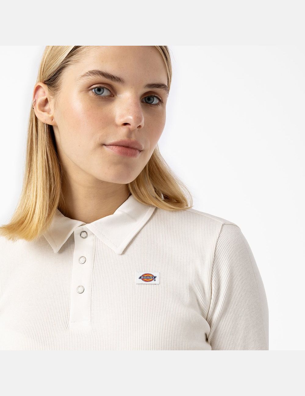 Hauts Courts Dickies Tallasee Long Sleeve Polo Blanche | 327RPIDAN