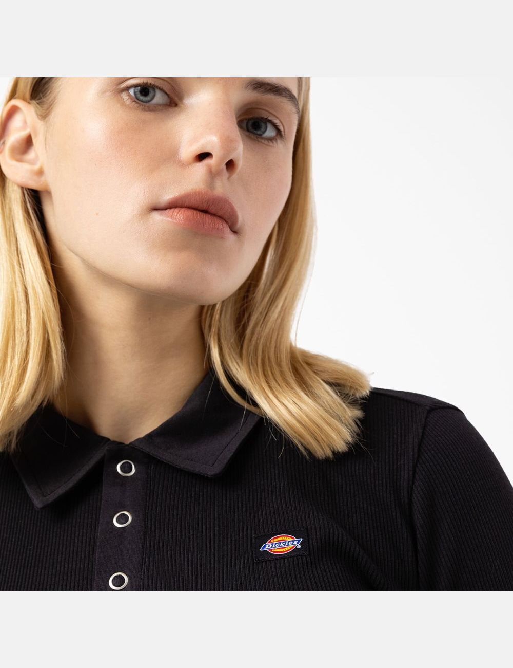 Hauts Courts Dickies Tallasee Long Sleeve Polo Noir | 435ZDYXJE