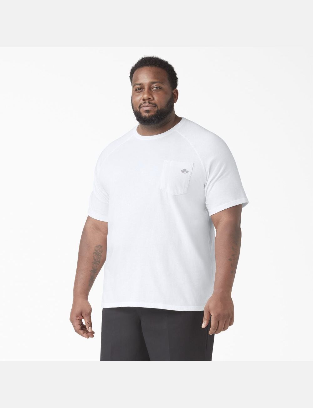 Hauts Dickies Cooling Corta Sleeve Blanche | 037INYOGA