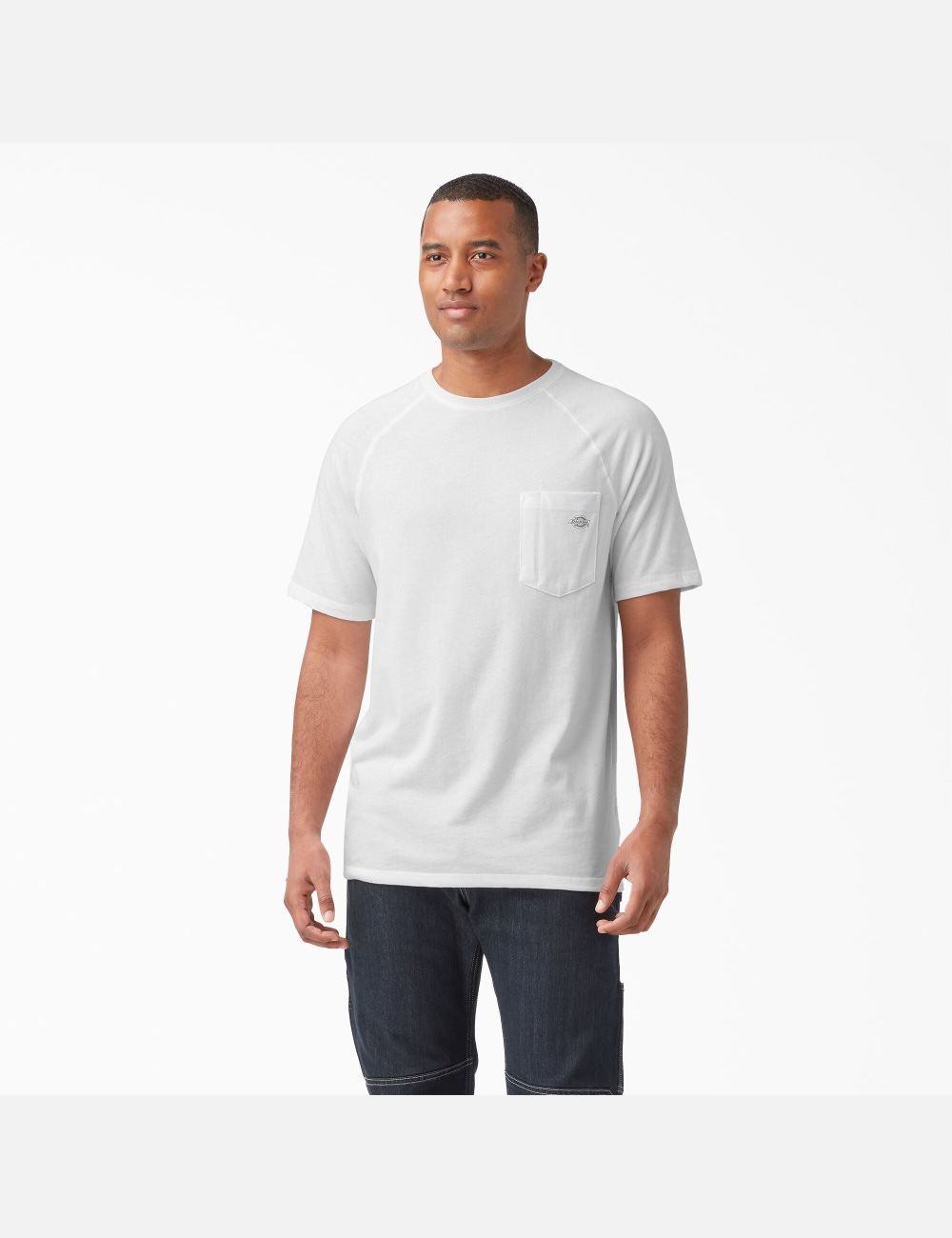 Hauts Dickies Cooling Corta Sleeve Blanche | 037INYOGA