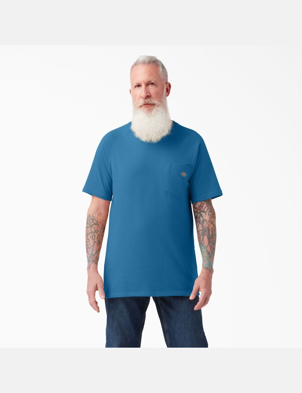 Hauts Dickies Cooling Corta Sleeve Bleu | 701ETKFPN